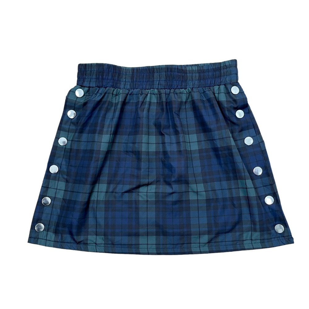 Forever 21 Mini Skirt Women’s Sz S Y2k Style Plaid Side Snap Buttons Schoolgirl